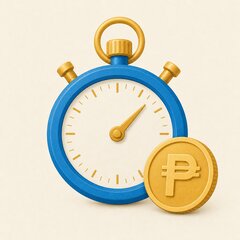 Cronómetro y moneda de peso