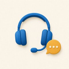 Auriculares con burbuja de chat